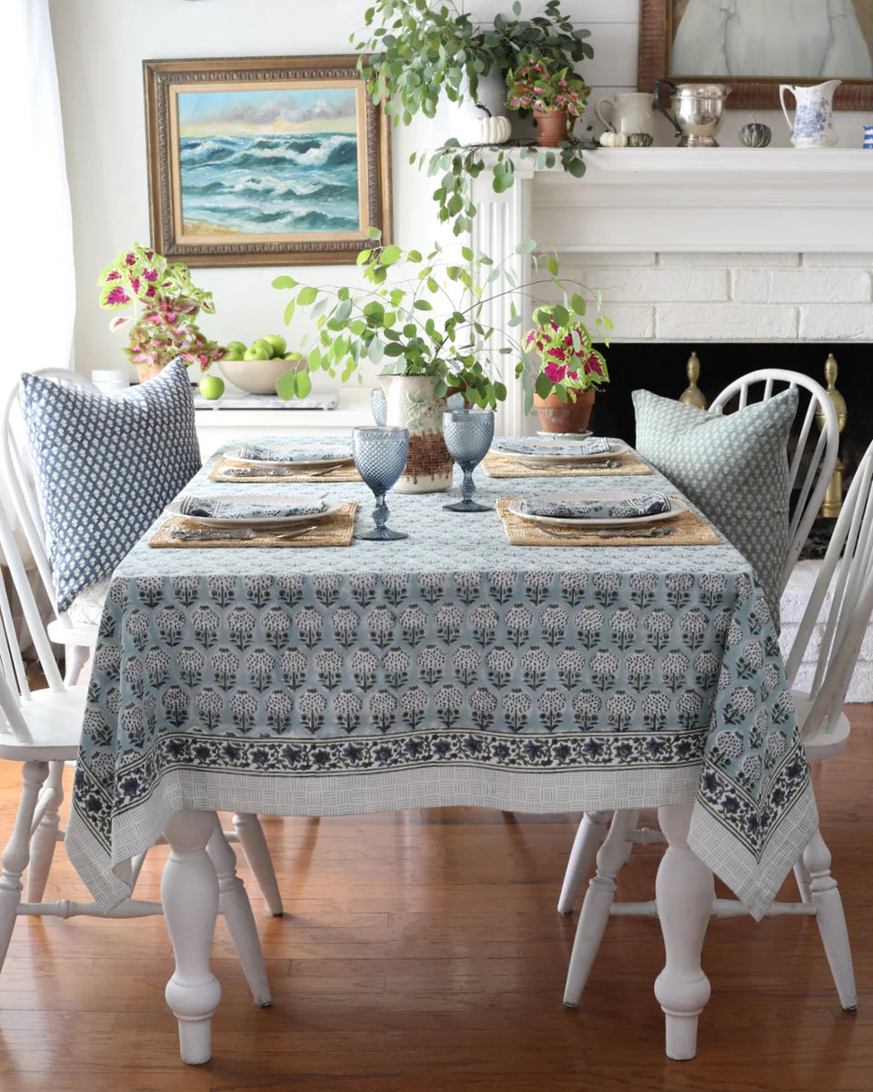 Granada Stone Blue Tablecloth
