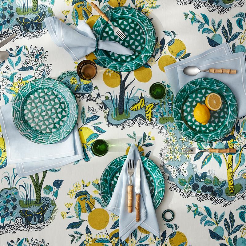 Schumacher Citrus Garden Tablecloth