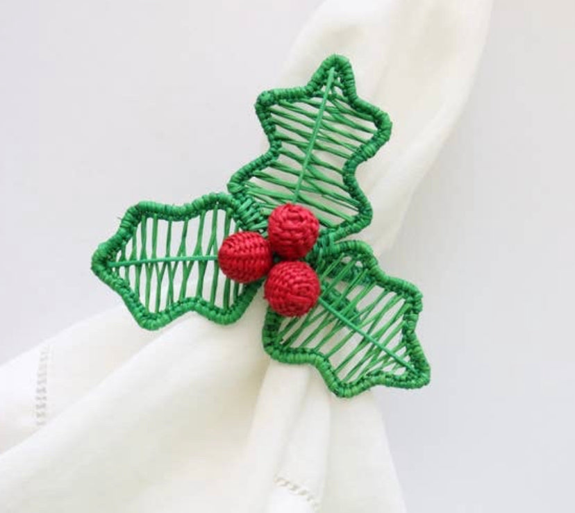 Hailey Berry Napkin Ring, Set of 2