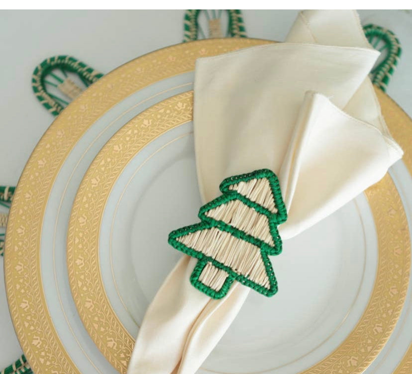 Cree the Christmas Tree Napkin Ring, Set of 2