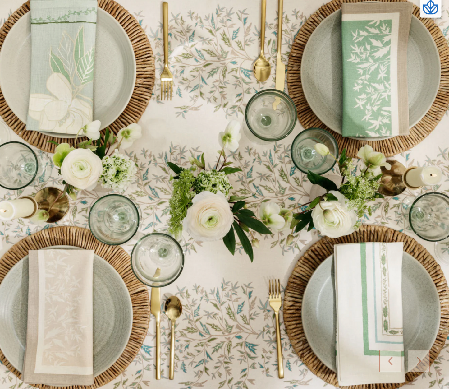 Holly Vine Verdant Tablecloth