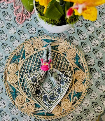 Paige Aqua Placemat Set of Four
