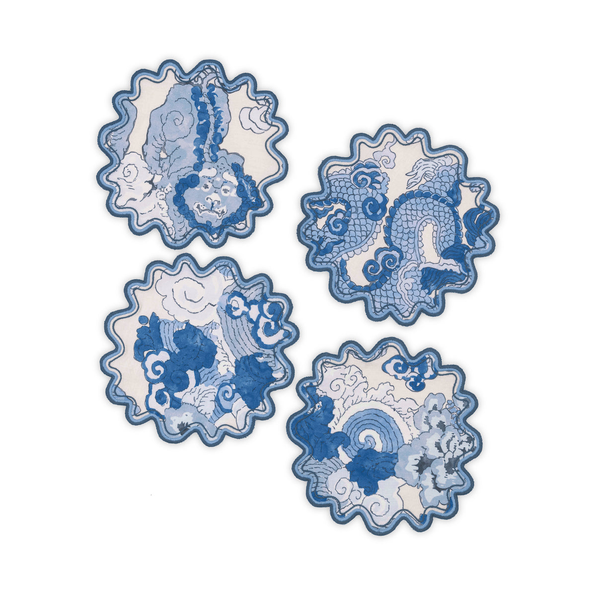 Schumacher Magic Mountain Cocktail Napkins Set of 4