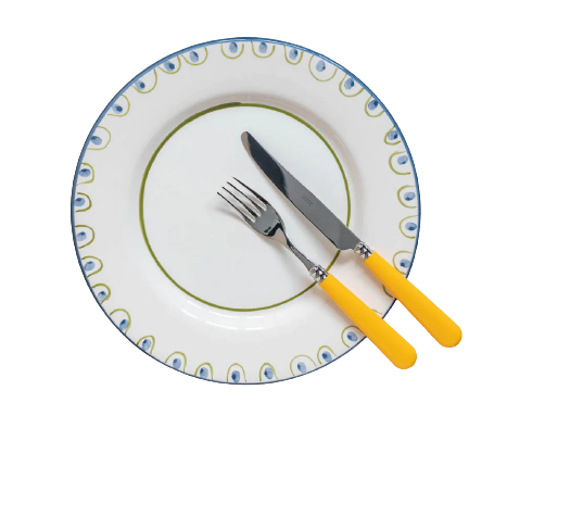 Coconut Hand Painted Dinner Plate