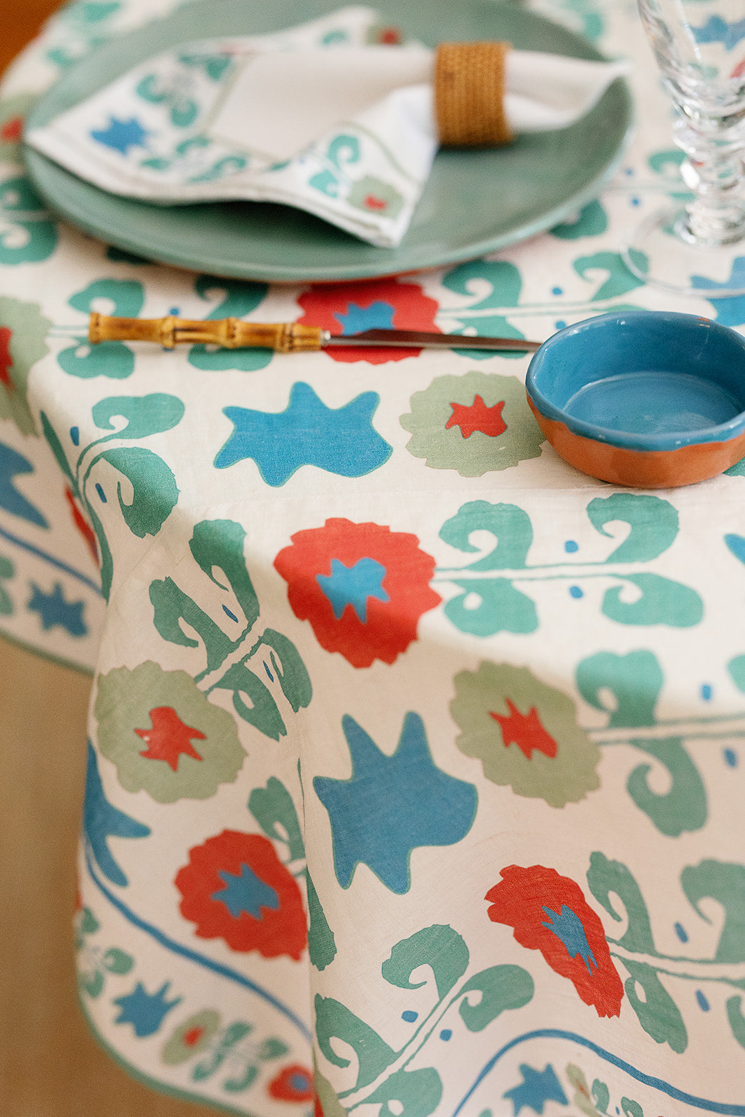 Diamond Suzani 60" Round Tablecloth