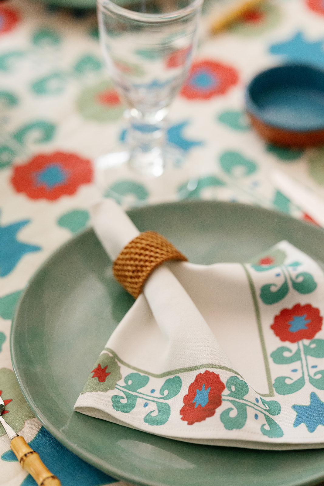 Diamond Suzani 60" Round Tablecloth