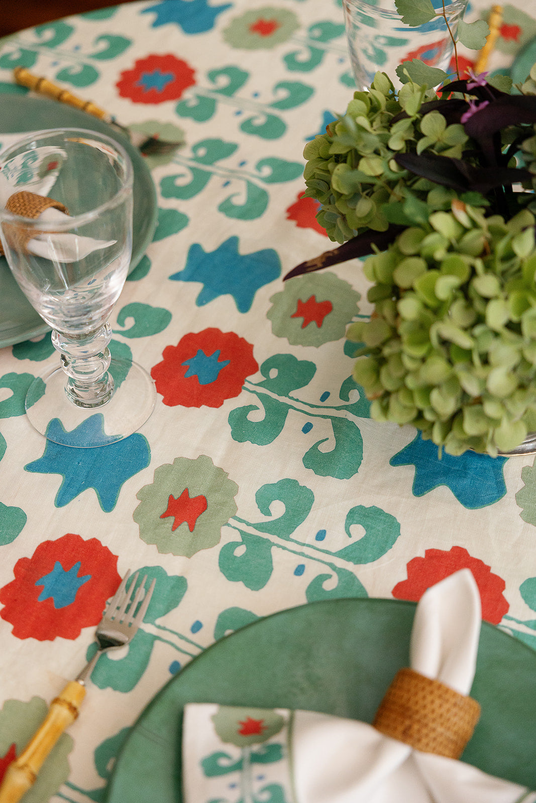 Diamond Suzani 60" Round Tablecloth