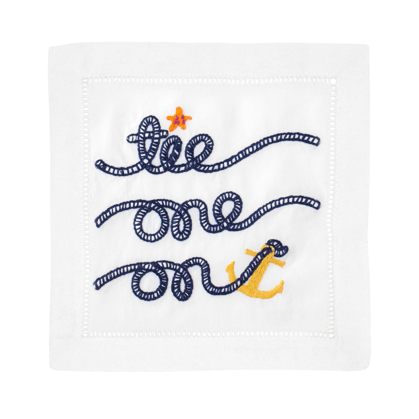 Tie One on Cocktail Napkin Set of Four