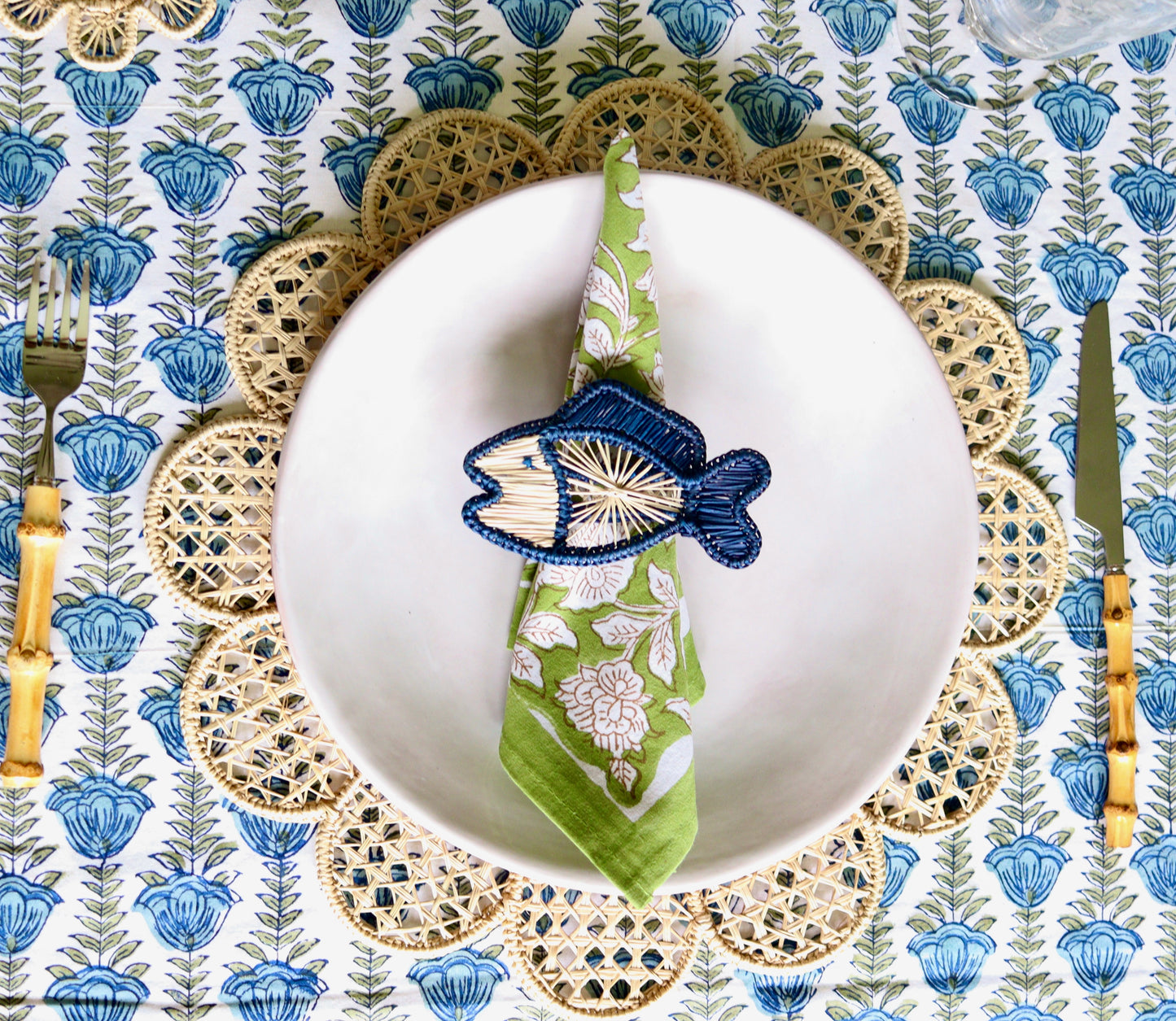 Fishing For Compliments Napkin Ring Set of 2