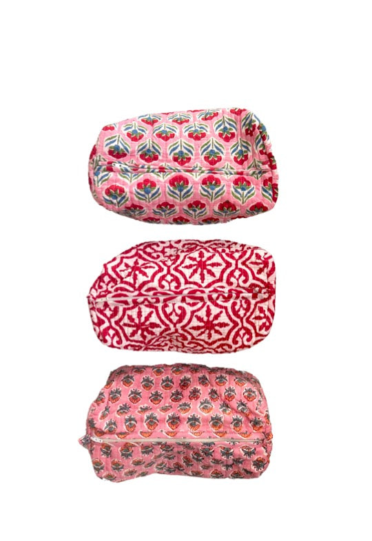 Block Print Quilted Pouches
