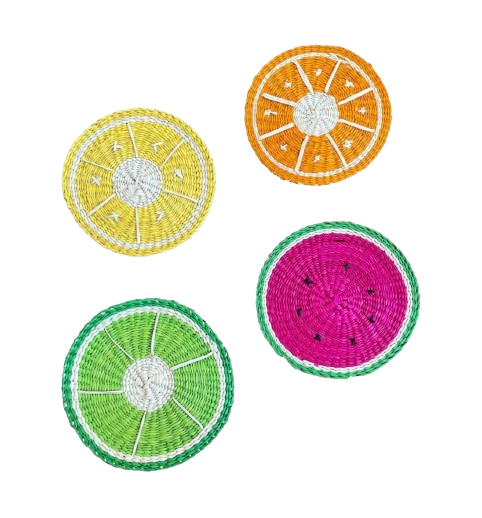 Fruit Coasters, Set of Four