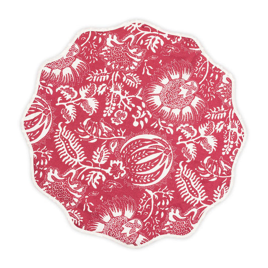 Granada Placemat Scarlet, Set Of 4