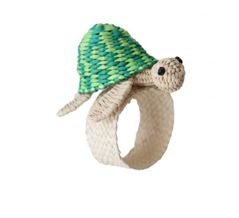 Tortuga the Turtle Napkin Ring Set of Two