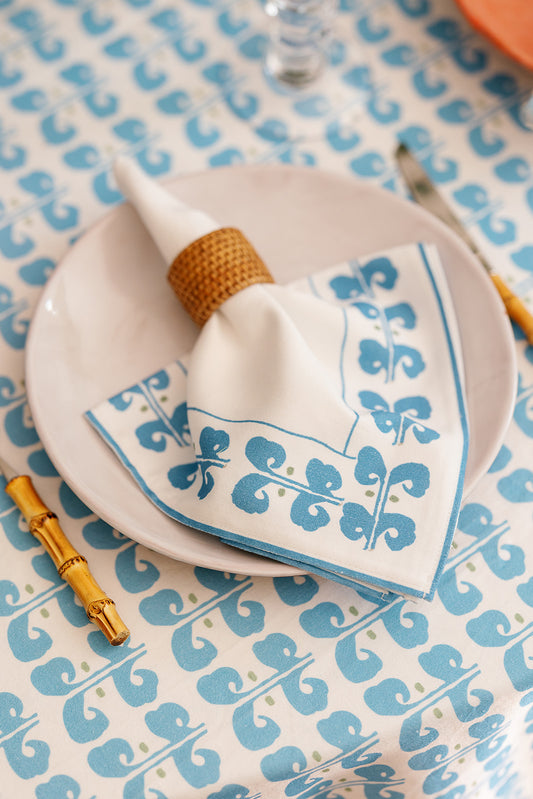 Blue Suzani Stripe Napkins (Set of 4), 18"